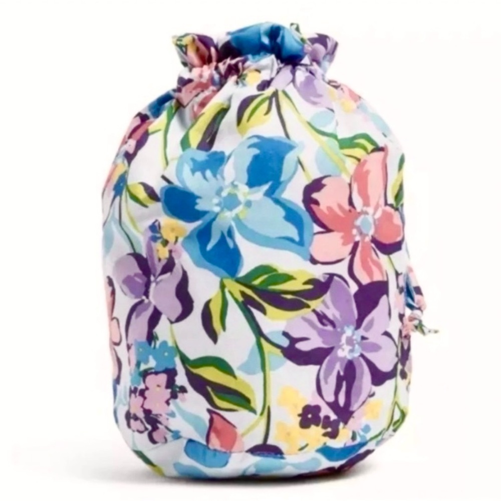 Vera Bradley Drawstring Plastic lined ditty cinch Bag
